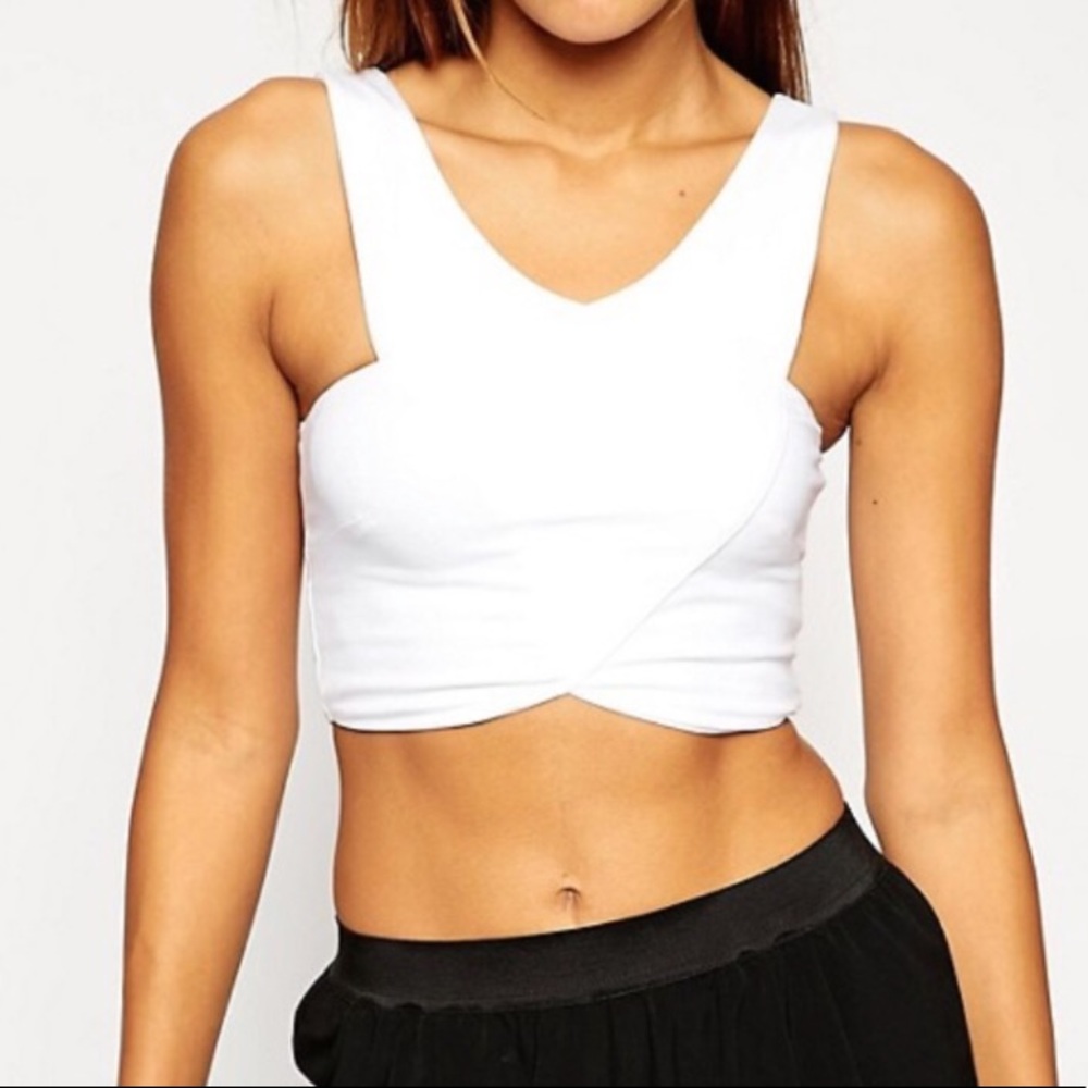 ASOS white crop top NWT